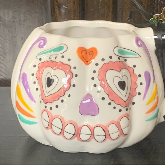 Blue Sky Sugar Skull Mug - Dia de Los Muertos Collection - Picture 4 of 12